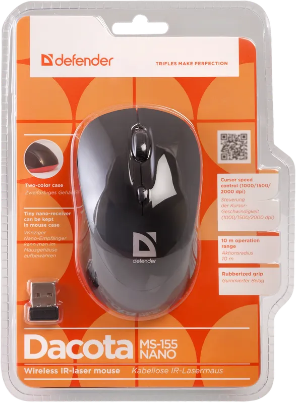 Defender - Бездротова ІЧ-лазерна миша Dacota MS-155
