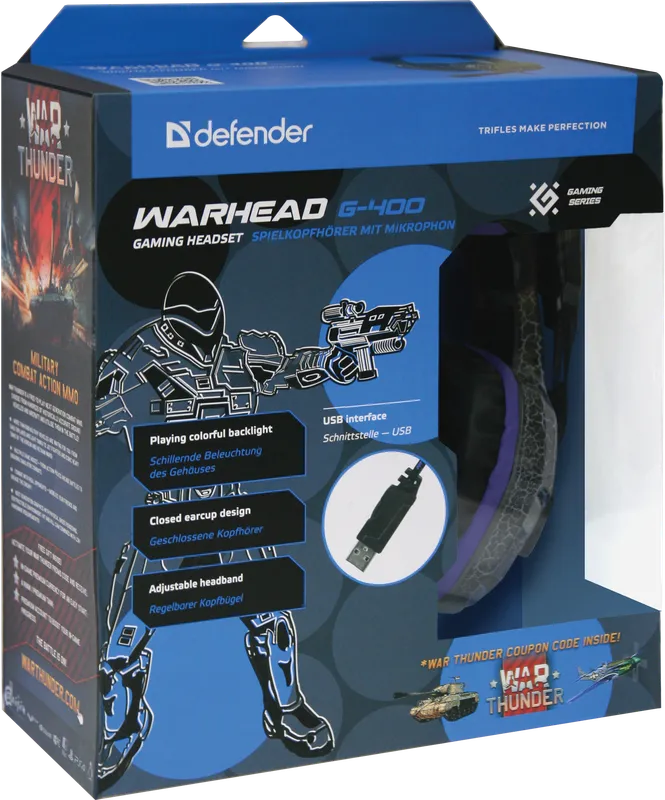 Defender - Ігрова гарнітура Warhead G-400