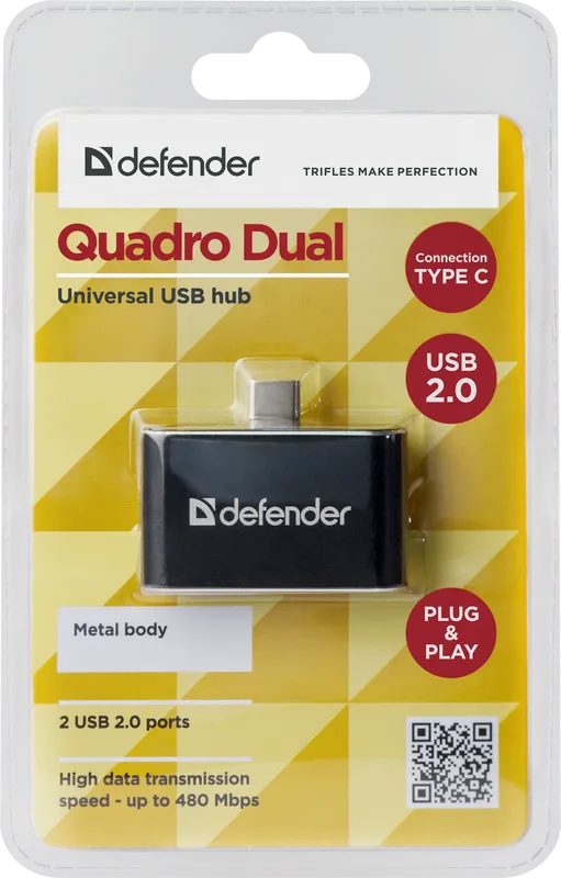 Defender - Універсальний USB-концентратор Quadro Dual