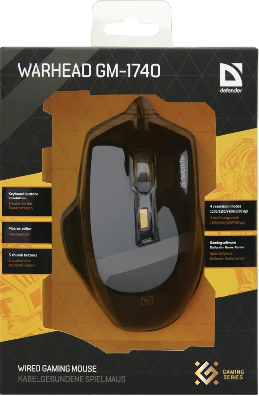 Defender - Дротова ігрова миша Warhead GM-1740