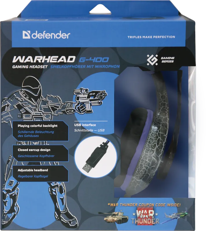 Defender - Ігрова гарнітура Warhead G-400