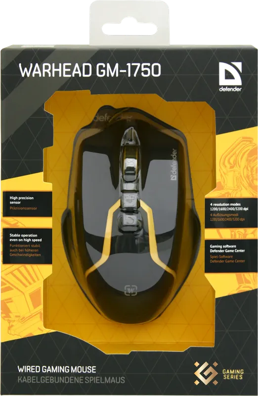Defender - Дротова ігрова миша Warhead GM-1750