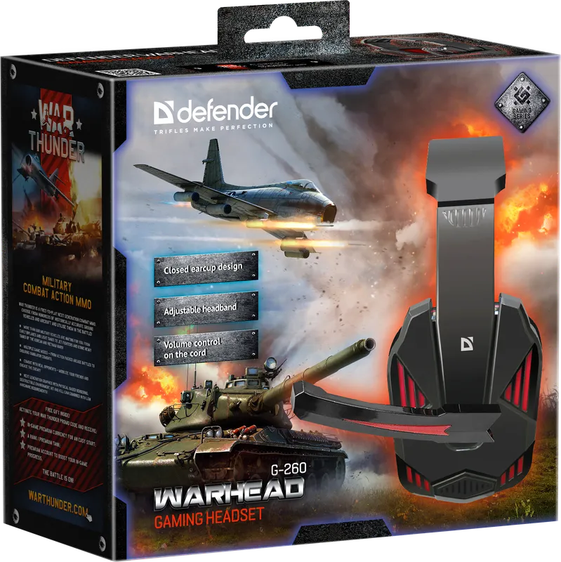 Defender - Ігрова гарнітура Warhead G-260