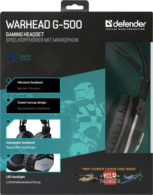 Defender - Ігрова гарнітура Warhead G-500