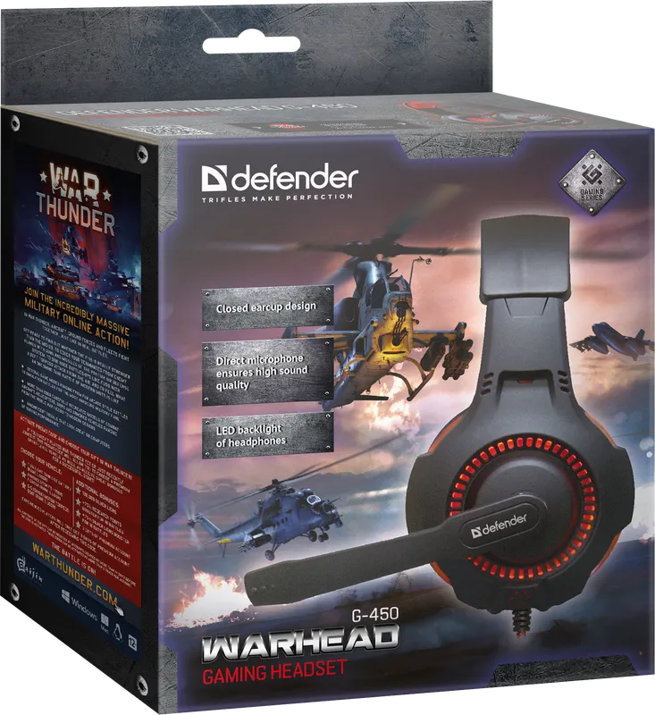 Defender - Ігрова гарнітура Warhead G-450