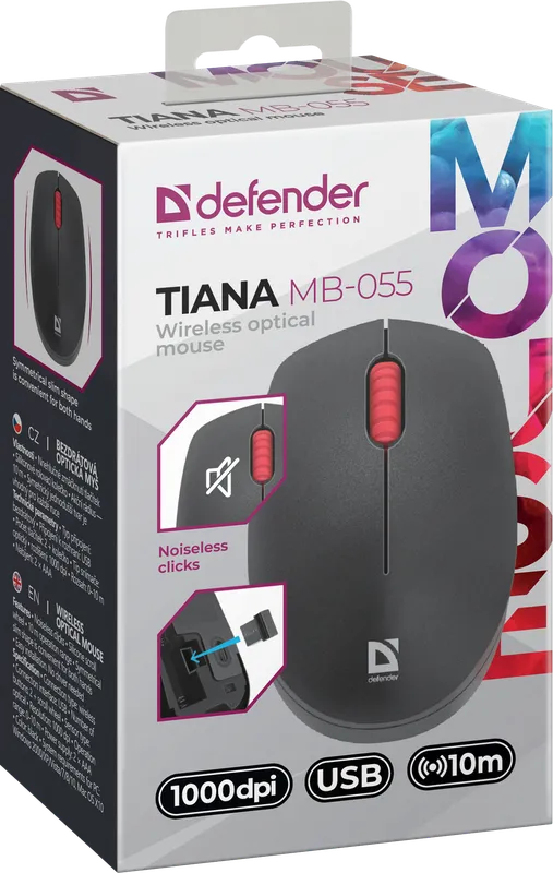 Defender - Бездротова оптична миша Tiana MB-055