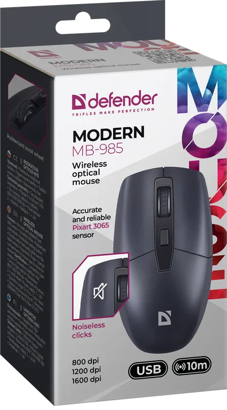 Defender - Бездротова оптична миша Modern MB-985