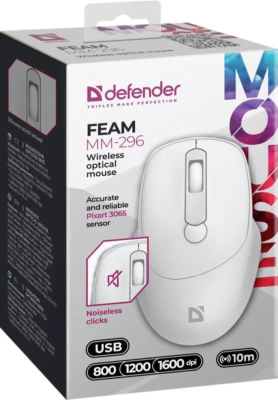 Defender - Бездротова оптична миша Feam MM-296