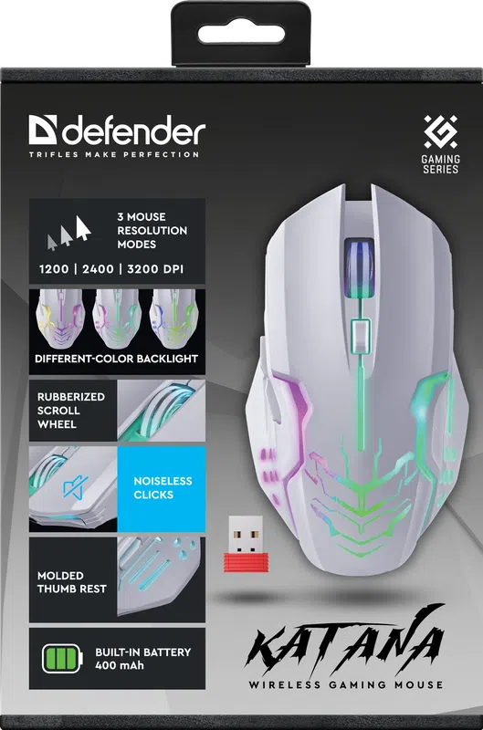 Defender - Бездротова ігрова миша Katana GM-511