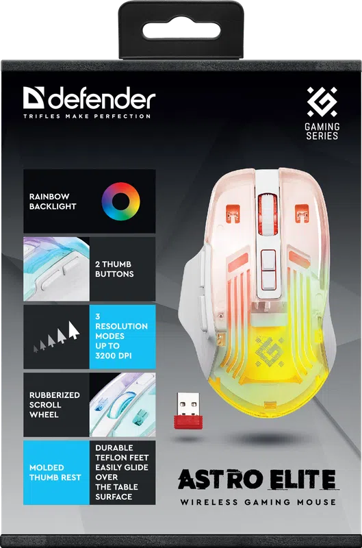 Defender - Бездротова ігрова миша Astro Elite GM-056