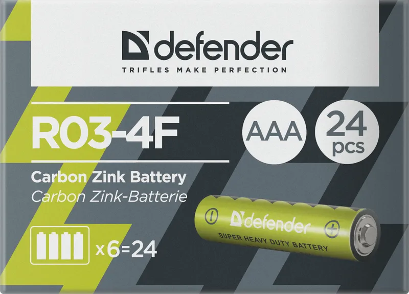 Defender - Цинк-вуглецевий акумулятор R03-4F
