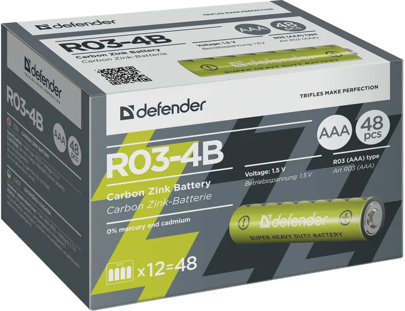 Defender - Цинк-вуглецевий акумулятор R03-4B