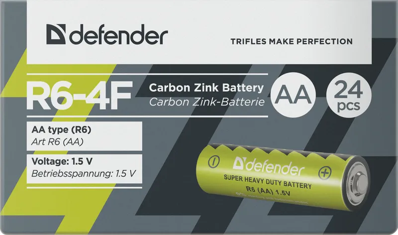 Defender - Цинк-вуглецевий акумулятор R6-4F