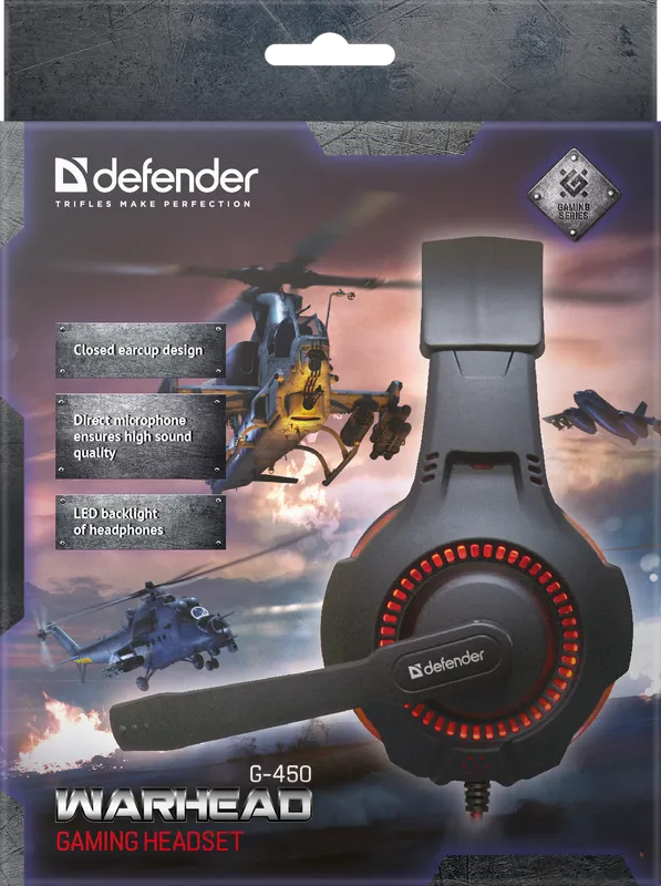 Defender - Ігрова гарнітура Warhead G-450