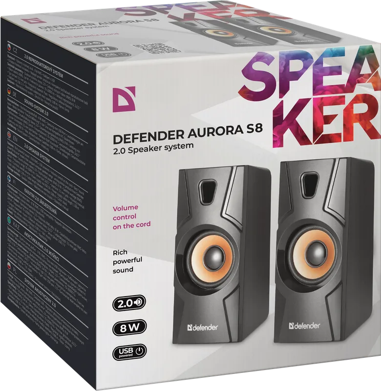 Defender - Акустична система 2.0 Aurora S8