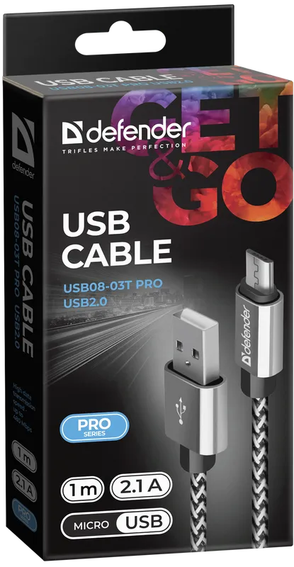 Defender - кабель USB USB08-03T PRO USB2.0