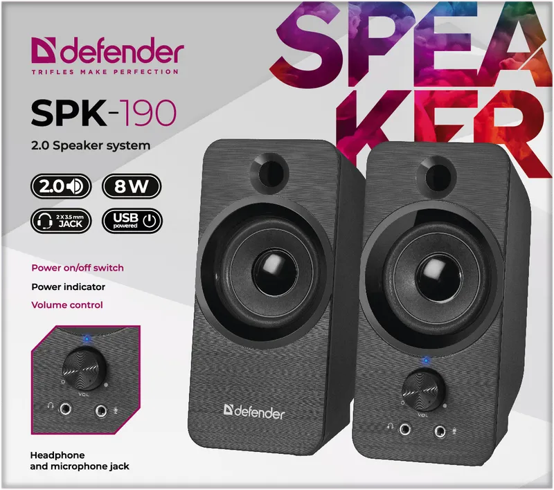 Defender - Акустична система 2.0 SPK-190