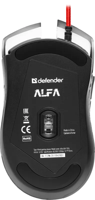 Defender - Дротова ігрова миша Alfa GM-703L
