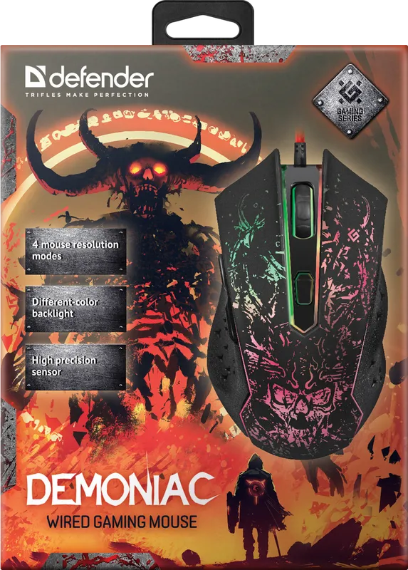 Defender - Дротова ігрова миша Demoniac GM-540L