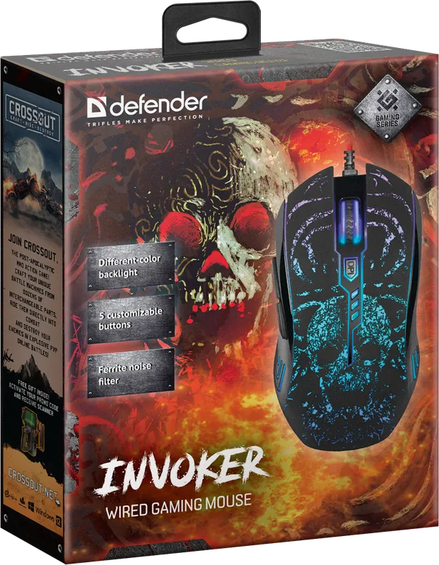 Defender - Дротова ігрова миша Invoker GM-947