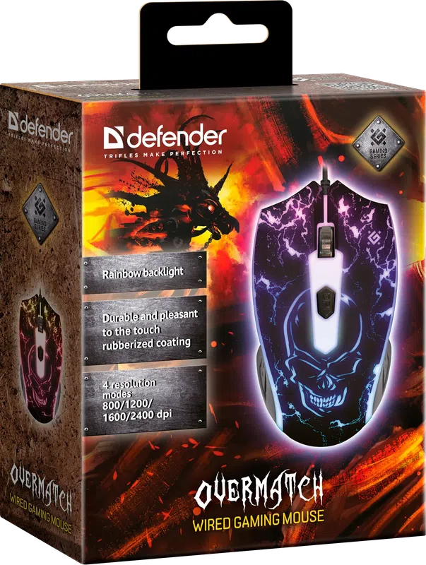 Defender - Дротова ігрова миша Overmatch GM-069