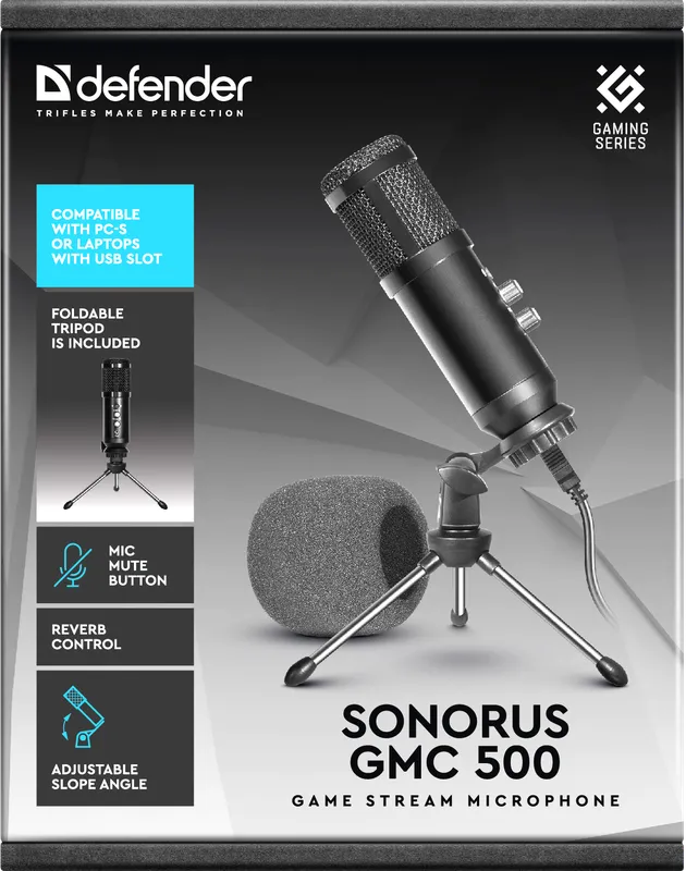 Defender - Ігровий потоковий мікрофон Sonorus GMC 500