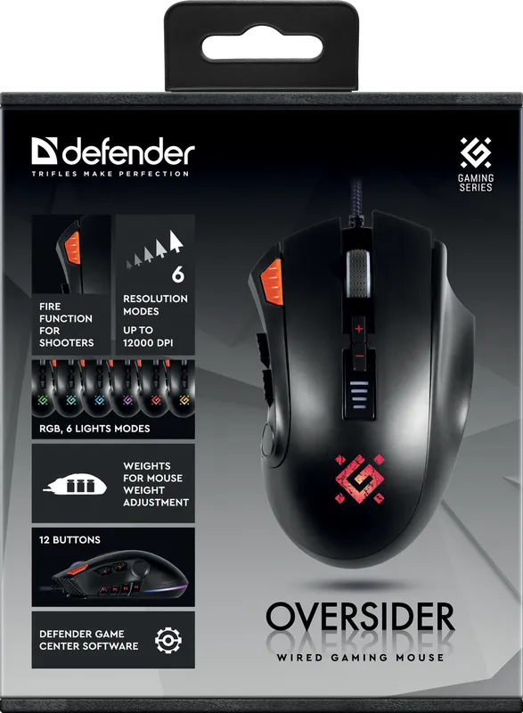 Defender - Дротова ігрова миша Oversider GM-917