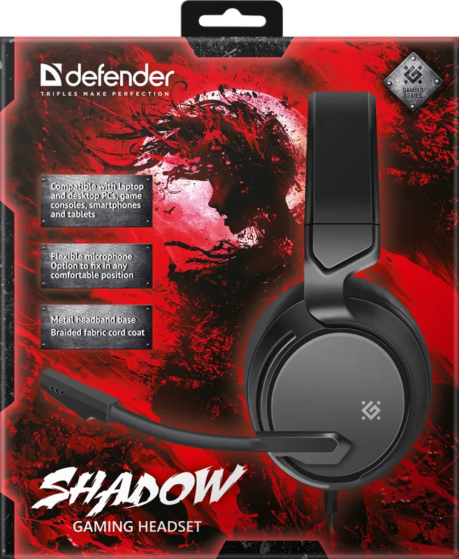 Defender - Ігрова гарнітура Shadow