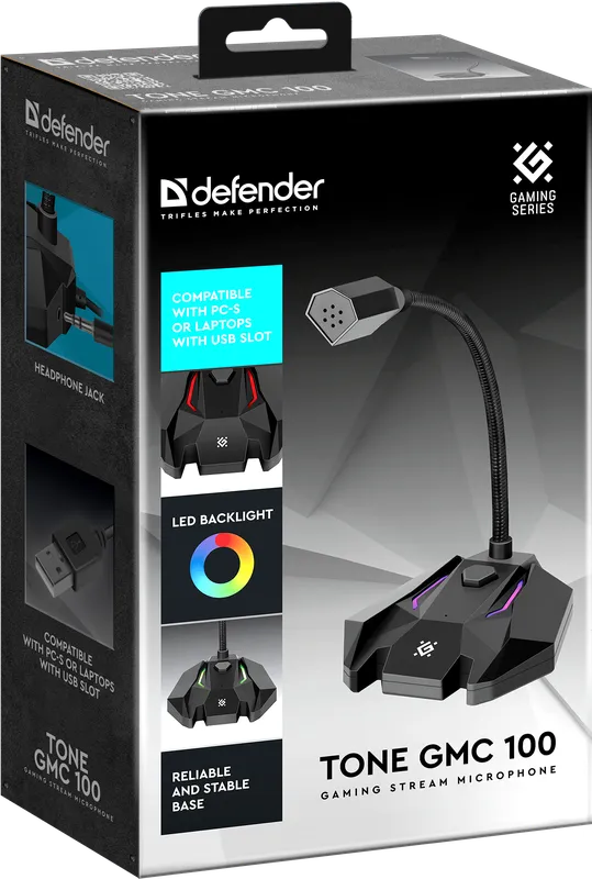 Defender - Ігровий потоковий мікрофон Tone GMC 100