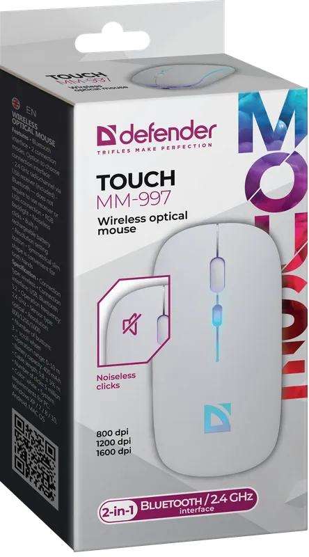 Defender - Бездротова оптична миша Touch MM-997