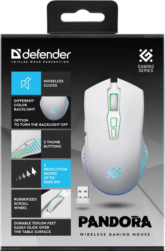 Defender - Бездротова ігрова миша Pandora GM-502
