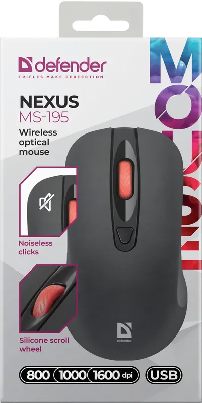 Defender - Бездротова оптична миша Nexus MS-195
