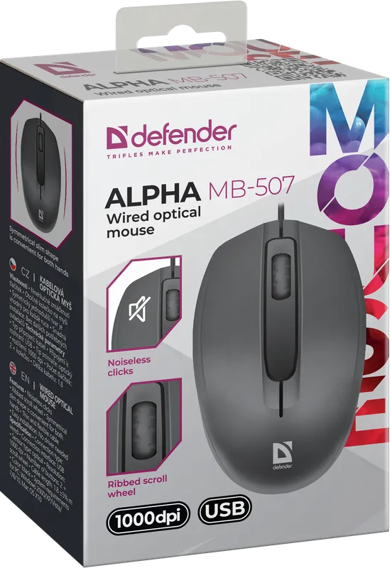 Defender - Дротова оптична миша Alpha MB-507