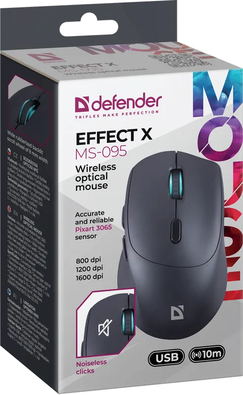 Defender - Бездротова оптична миша Effect X  MS-095