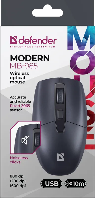 Defender - Бездротова оптична миша Modern MB-985