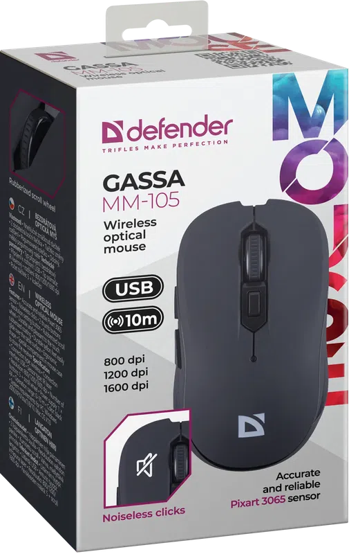 Defender - Бездротова оптична миша Gassa MM-105