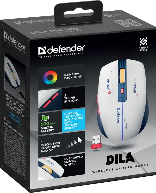 Defender - Бездротова ігрова миша Dila MM-282