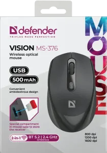 Defender - Бездротова оптична миша Vision MS-376