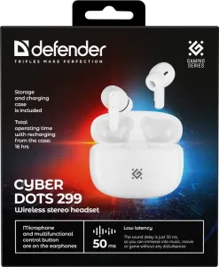 Defender - Бездротова гарнітура CyberDots 299