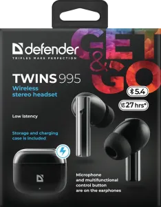 Defender - Бездротова гарнітура Twins 995