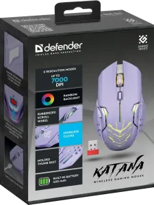 Defender - Бездротова ігрова миша Katana GM-511