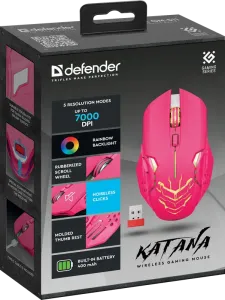Defender - Бездротова ігрова миша Katana GM-511