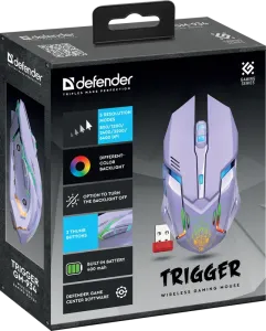 Defender - Бездротова ігрова миша Trigger GM-934