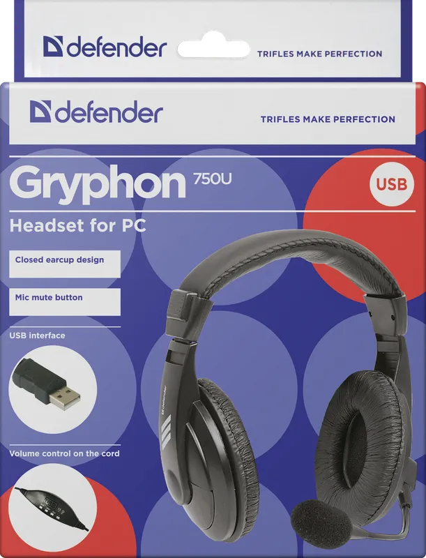 Defender - Гарнітура для ПК Gryphon 750U