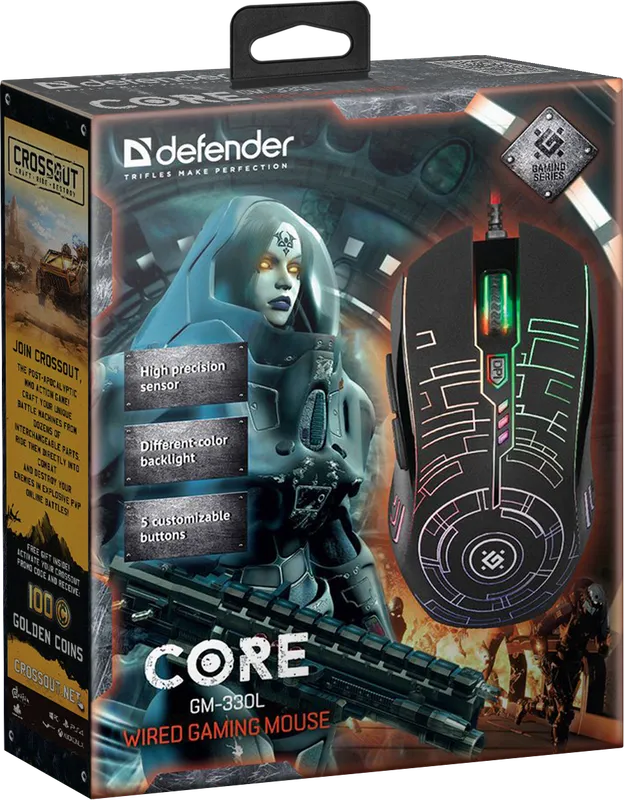 Defender - Дротова ігрова миша Core GM-330L
