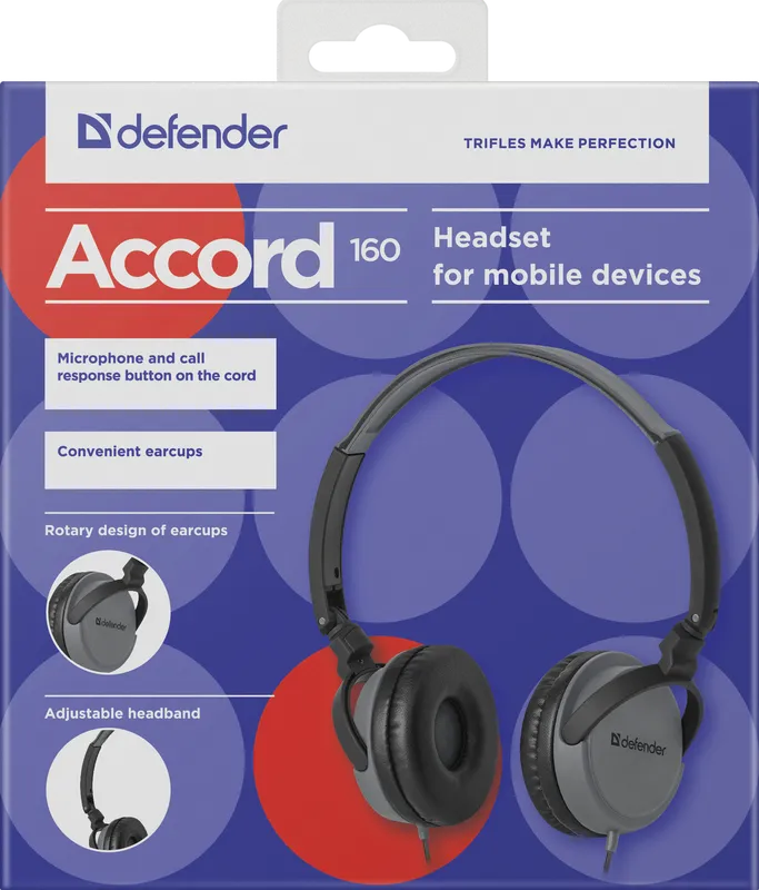 Defender - Гарнітура для мобільних пристроїв Accord 160