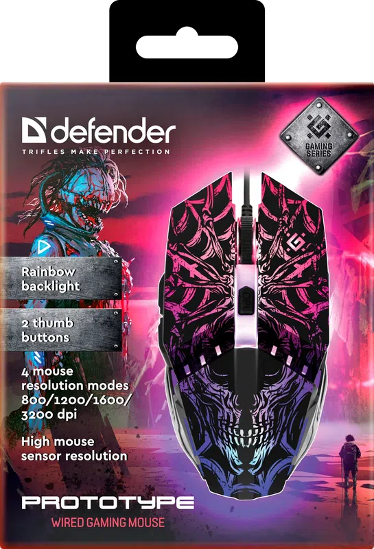 Defender - Дротова ігрова миша Prototype GM-670L