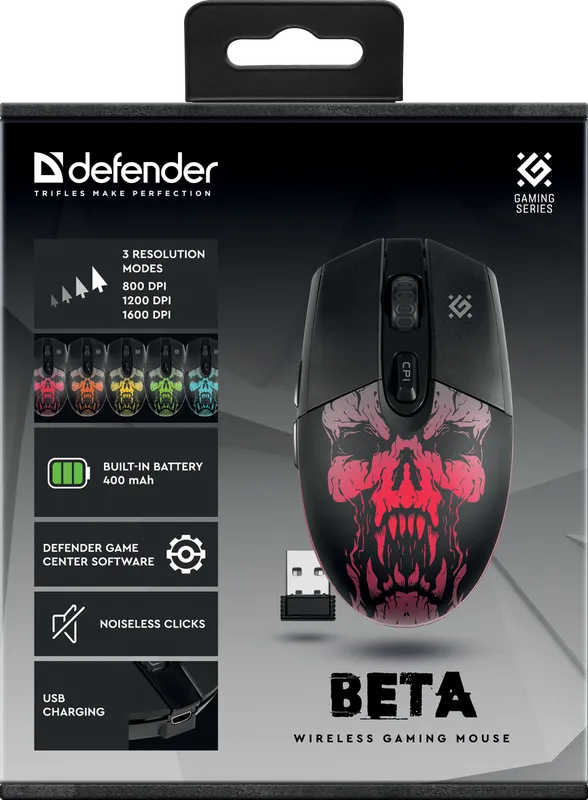 Defender - Бездротова ігрова миша Beta GM-707L