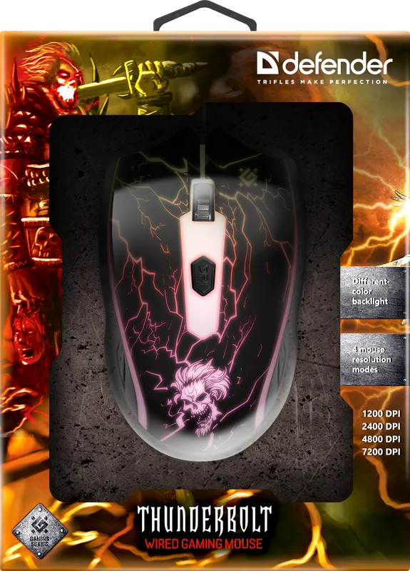 Defender - Дротова ігрова миша Thunderbolt GM-925