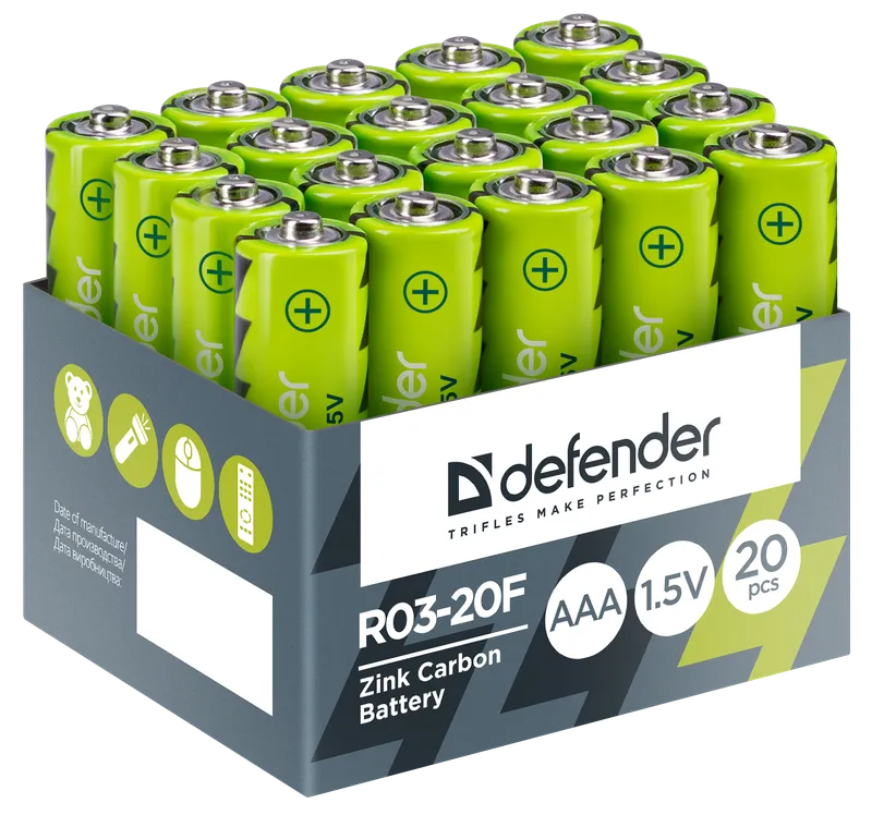 Defender - Цинк-вуглецевий акумулятор R03-20F